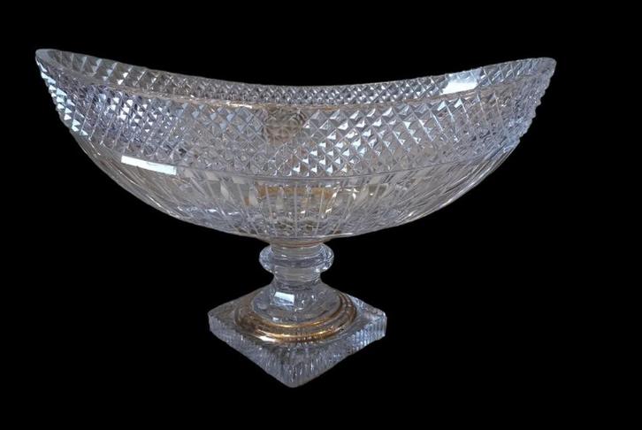 Bohemia bootvormige kristallen fruitschaal., Antiek en Kunst, Antiek | Glaswerk en Kristal, Ophalen