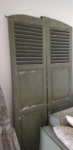 Authentieke houten luiken / deuren - vintage groen, Enlèvement, Utilisé