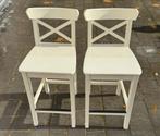 IKEA INGOLF kinderstoelen, Huis en Inrichting, Ophalen, Twee, Wit, Zo goed als nieuw