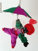 Authentieke hangende etalage zwarte Piet pop - 20cm, paars, Diversen, Verzenden