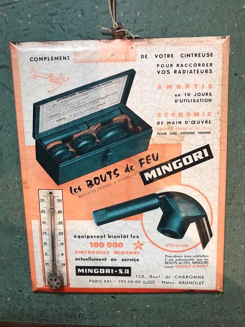Panneau d'affichage / thermomètre Glacoide MINGORI, Collections, Marques & Objets publicitaires, Utilisé, Panneau publicitaire