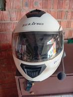 Witte moto helm