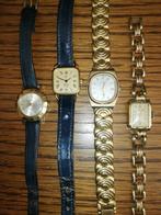 Lot 4 montres femmes plaquer or, Bijoux, Sacs & Beauté, Or, Enlèvement ou Envoi