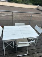 Tuin kunststof tafel en 4 stoelen (IKEA), Tuin en Terras, Ophalen, Kunststof