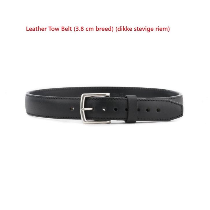 Lederen Riemen Saddleback Leather (Hoogwaardig leder)(Zwart), Kleding | Dames, Riemen en Ceinturen, Nieuw, Zwart, Verzenden