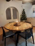 Ronde eettafel te koop (diameter 130cm), Enlèvement, Comme neuf, Rond, 100 à 150 cm