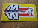 Sticker Motor Racing Team Michelin Johan V/D Wal, Verzamelen, Ophalen of Verzenden, Nieuw, Sport