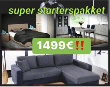 #SUPER #STARTERS #PAKKET #WOONSET #MEUBELEN #MEUBELS NU 999€ beschikbaar voor biedingen