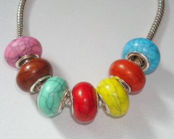 SALE: Set van 7 bedels voor groot-gat-bedelarmbanden beschikbaar voor biedingen
