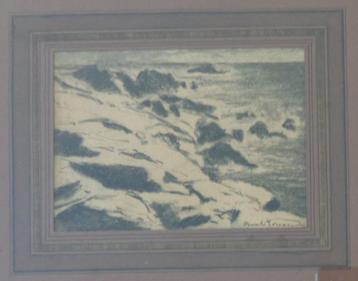 OSWALD POREAU / ROCHERS MORBILON / ORIGINEEL / 20x24cm / SIG beschikbaar voor biedingen