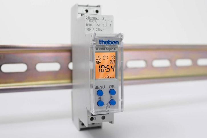 Theben TR 608 top2 S programmeerbare klok (6080101), Doe-het-zelf en Bouw, Elektriciteit en Kabels, Zo goed als nieuw, Ophalen of Verzenden