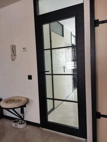 Moderne huiskamer deur 4 delig glas, zwart.  beschikbaar voor biedingen