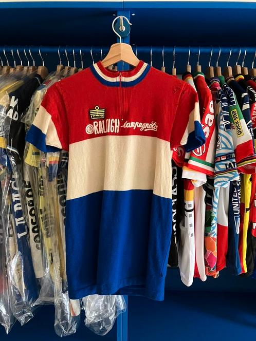 Jan Raas TI Raleigh-Campagnolo 1983 wielertrui, Fietsen en Brommers, Fietsaccessoires | Fietskleding, Gebruikt, Heren, Bovenkleding