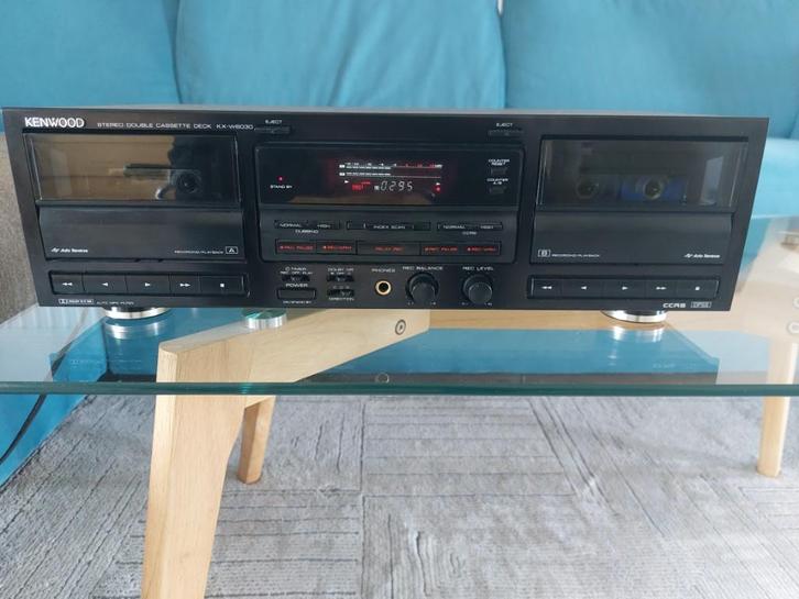 Kenwood KX-W6030, Audio, Tv en Foto, Cassettedecks, Dubbel, Kenwood, Auto-reverse, Tiptoetsen, High speed dubbing, Tape counter