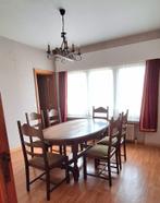 Eikenhouten ovale eettafel + 6 stoelen, Huis en Inrichting, Ophalen, Gebruikt, 100 tot 150 cm, Eikenhout