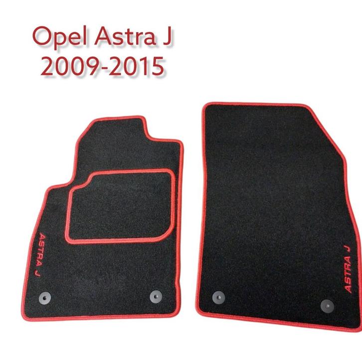 CLASSIC Velours automatten met rode LOGO - Opel Astra J, Auto-onderdelen, Interieur en Bekleding, Opel, Verzenden