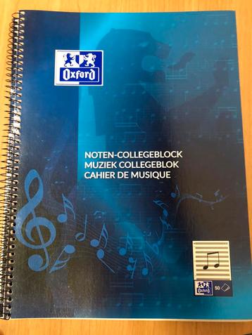 Muziekpapier collegeblok 2 stuks beschikbaar voor biedingen