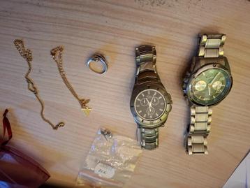 Lot d'anciens bijoux Montres, bracelets, bague, etc, Bijoux, Sacs & Beauté, Enlèvement ou Envoi, Bague