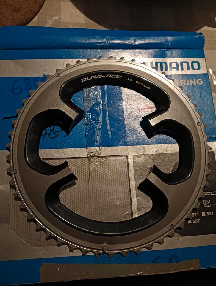 Kettingblad Shimano Dura ace 52 , dura ace 38 t ,ultegra 52, Fietsen en Brommers, Fietsonderdelen, Ophalen