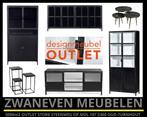 Grote verkoop industriële kasten zwart staal & massief hout