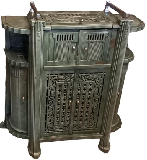 L F B Haren geëmailleerde houtkachel, Huis en Inrichting, Kachels, Gebruikt, Houtkachel, Ophalen