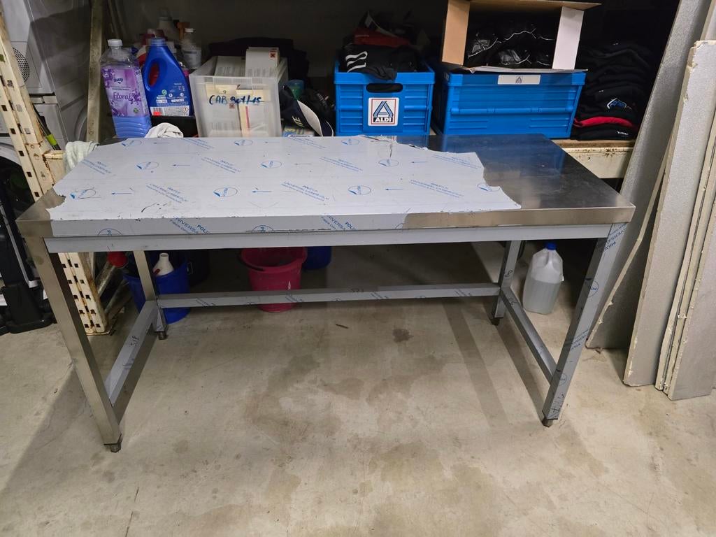 Inox werktafel 150x60x85h, Ophalen of Verzenden