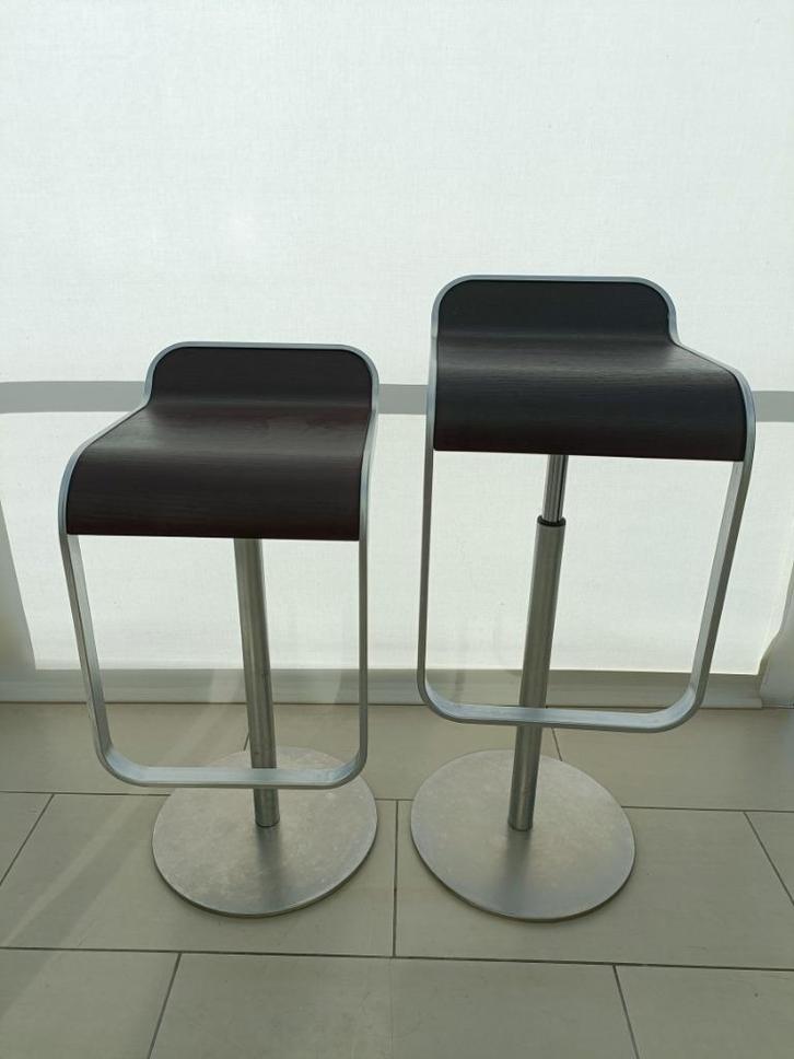Lapalma barkrukken, italiaans design meubels, hoge zetel, Huis en Inrichting, Barkrukken, 60 tot 90 cm, Hout, Metaal, 2 krukken