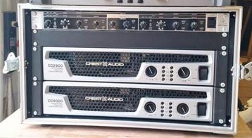 Crest Audio CC 4000 en CC 2800 versterkerrack, Enlèvement, Comme neuf, 1000 watts ou plus, Sono