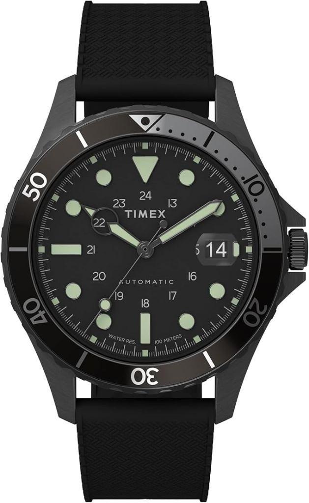 Timex Navi XL Automatic 41mm, Bijoux, Sacs & Beauté, Montres | Hommes, Utilisé, Montre-bracelet, Autres marques, Acier, Synthétique