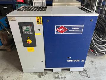 Schroefcompressor Set Airpress APS30B + Droger & Buffervat –, 100 liter of meer, Ophalen of Verzenden, Zo goed als nieuw, 10 bar of meer