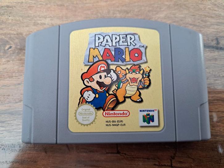 Paper Mario Nintendo 65 (N64-PAL), Games en Spelcomputers, Games | Nintendo 64, Zo goed als nieuw, Avontuur en Actie, 1 speler
