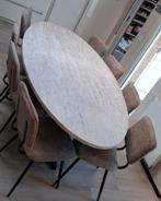 Travertin eettafel ovaal €1500 korting, Huis en Inrichting, Tafels | Eettafels, Ophalen, Zo goed als nieuw, Ovaal