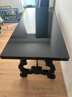 Zwarte tafel, Huis en Inrichting, Tafels | Eettafels, Ophalen, Glas