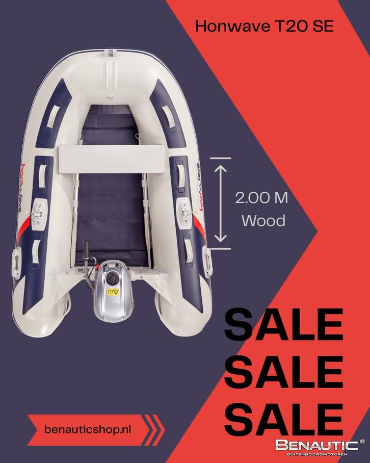 Honwave T20SE3: Dé lichte, stabiele boot voor elk avontuur!, Watersport en Boten, Rubberboten, Nieuw, Overige merken, Minder dan 70 pk