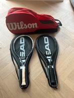 2 Head tennisrackets en een Wilson tas, Sport en Fitness, Tennis, Ophalen, Zo goed als nieuw, Tas, Wilson