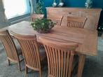 eetkamer tafel stoelen kasten, Huis en Inrichting, Ophalen, Zo goed als nieuw, Teak, 4 tot 6 stoelen