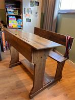 Oude schoolbank, Huis en Inrichting, Bureaus, Ophalen, Gebruikt, Bureau