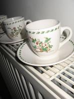 Vintage 80' keramisch koffieservies met bloemmotieven. Co, Nieuw, Compleet servies, Keramiek, Overige stijlen