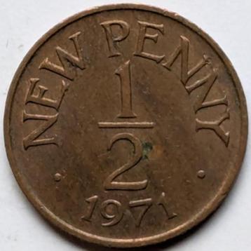 Guernsey - 1/2 new penny - 1971 beschikbaar voor biedingen