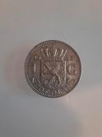 Zilveren 1 Gulden Nederland 1955, Zilver, Ophalen of Verzenden, Losse munt, Zilver