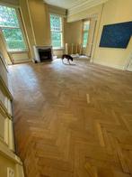 Vol eikenhout visgraat parket uit 1904 47m2 (41,5x8x2,7 cm), Doe-het-zelf en Bouw, Gebruikt, Minder dan 50 cm, 10 m² of meer, Hout