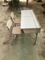 Dubbele schoolbank, Ophalen, Gebruikt, Bureau