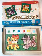 Houten vintage blokken puzzel, Kinderen en Baby's, Speelgoed | Houten speelgoed, Ophalen of Verzenden, Gebruikt, Overige typen