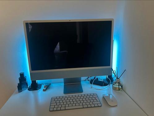 iMac 24” M1 (2021) Bleu – 8 Go RAM / 256 Go SSD, Computers en Software, Desktop Pc's, Zo goed als nieuw, 3 tot 4 Ghz, SSD, 8 GB