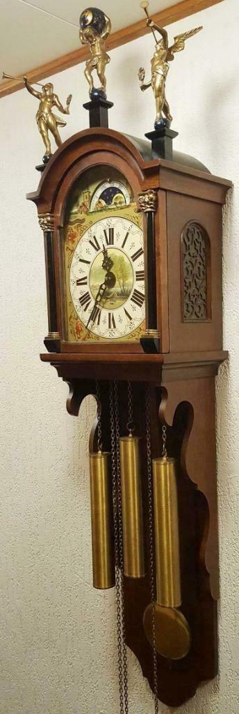 Horloge de queue Amsterdam avec sonnerie Westminster Warmink, Antiquités & Art, Antiquités | Horloges, Enlèvement ou Envoi