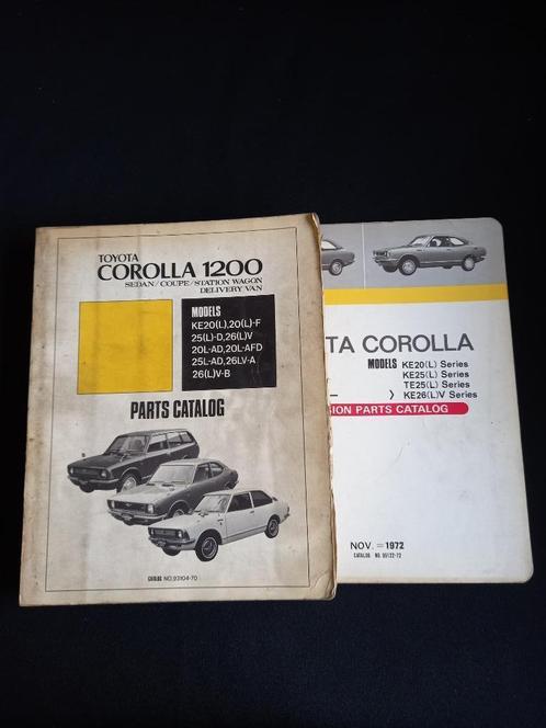 Manuel de pièces de la Toyota Corolla 1200 Sedan, Coupé, SW, Autos : Divers, Modes d'emploi & Notices d'utilisation, Enlèvement ou Envoi