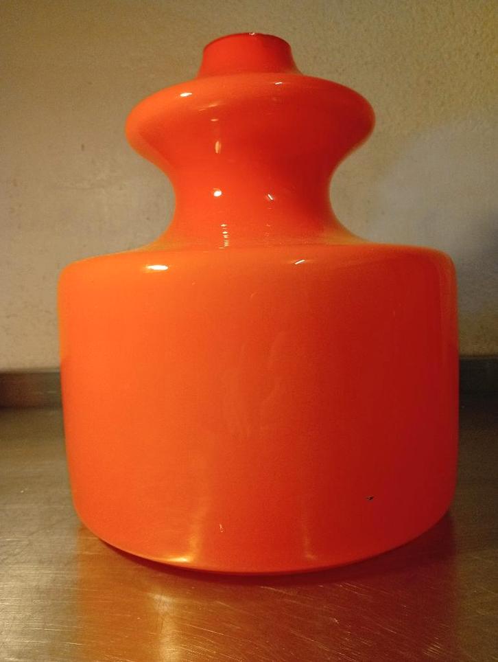 Suspension Space Age vintage années 70 en opaline orange, Collections, Rétro, Enlèvement ou Envoi