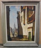 Piet Lippens, wandelaar in een steegje in Gent, Antiek en Kunst, Kunst | Schilderijen | Klassiek, Ophalen of Verzenden