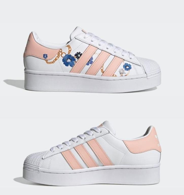 NIEUW! ADIDAS ORIGINALS Superstar Bold W Floral maat 38 2/3, Kleding | Dames, Schoenen, Nieuw, Sneakers, Wit, Ophalen of Verzenden