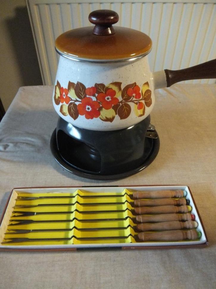fonduestel,vintage, Antiek en Kunst, Antiek | Keukengerei, Ophalen of Verzenden